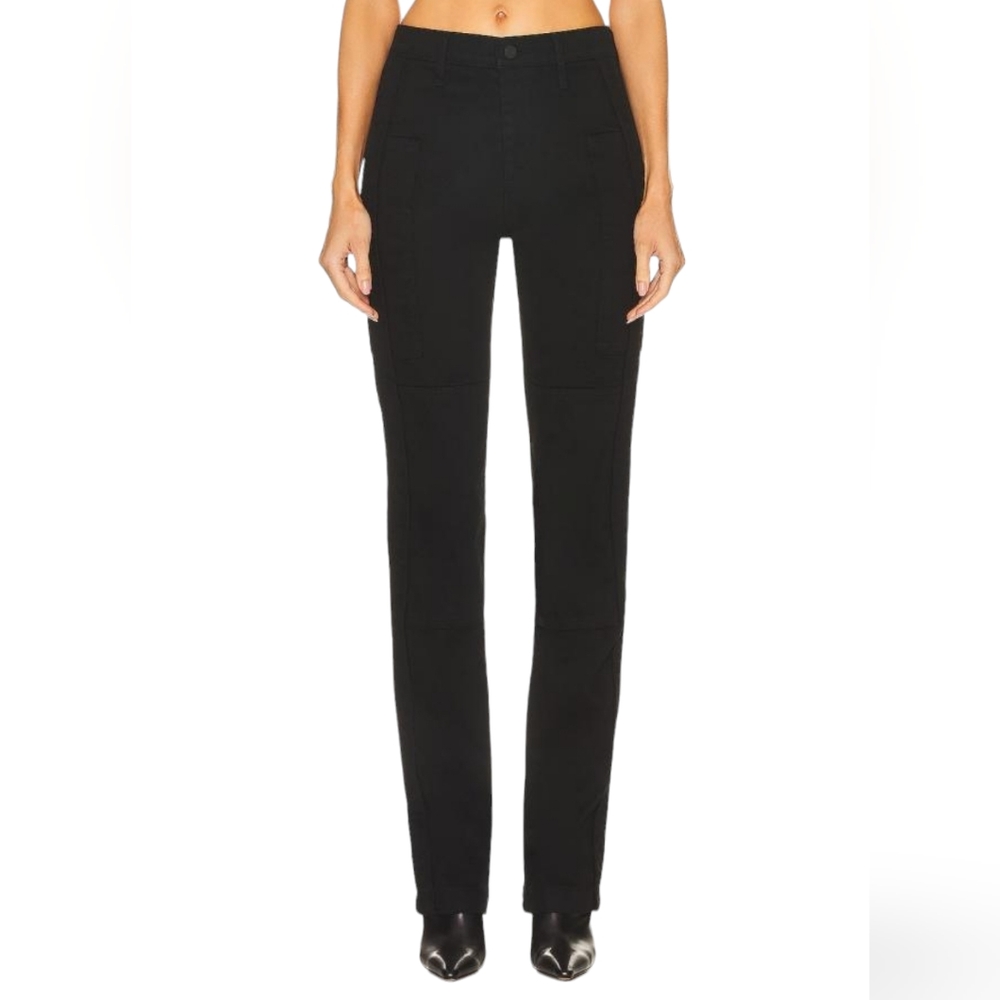 RtA Malka High Rise Straight Leg Jean Utility Details Aged Black 26 - Picture 16 of 16